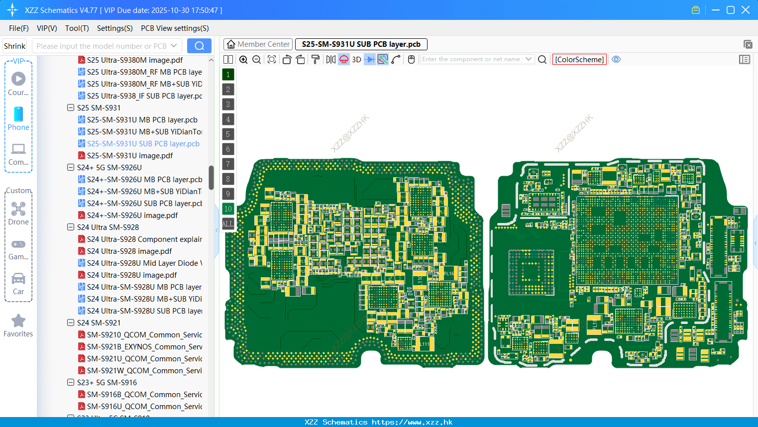 Samsung S25-SM-S931U SUB PCB Layer